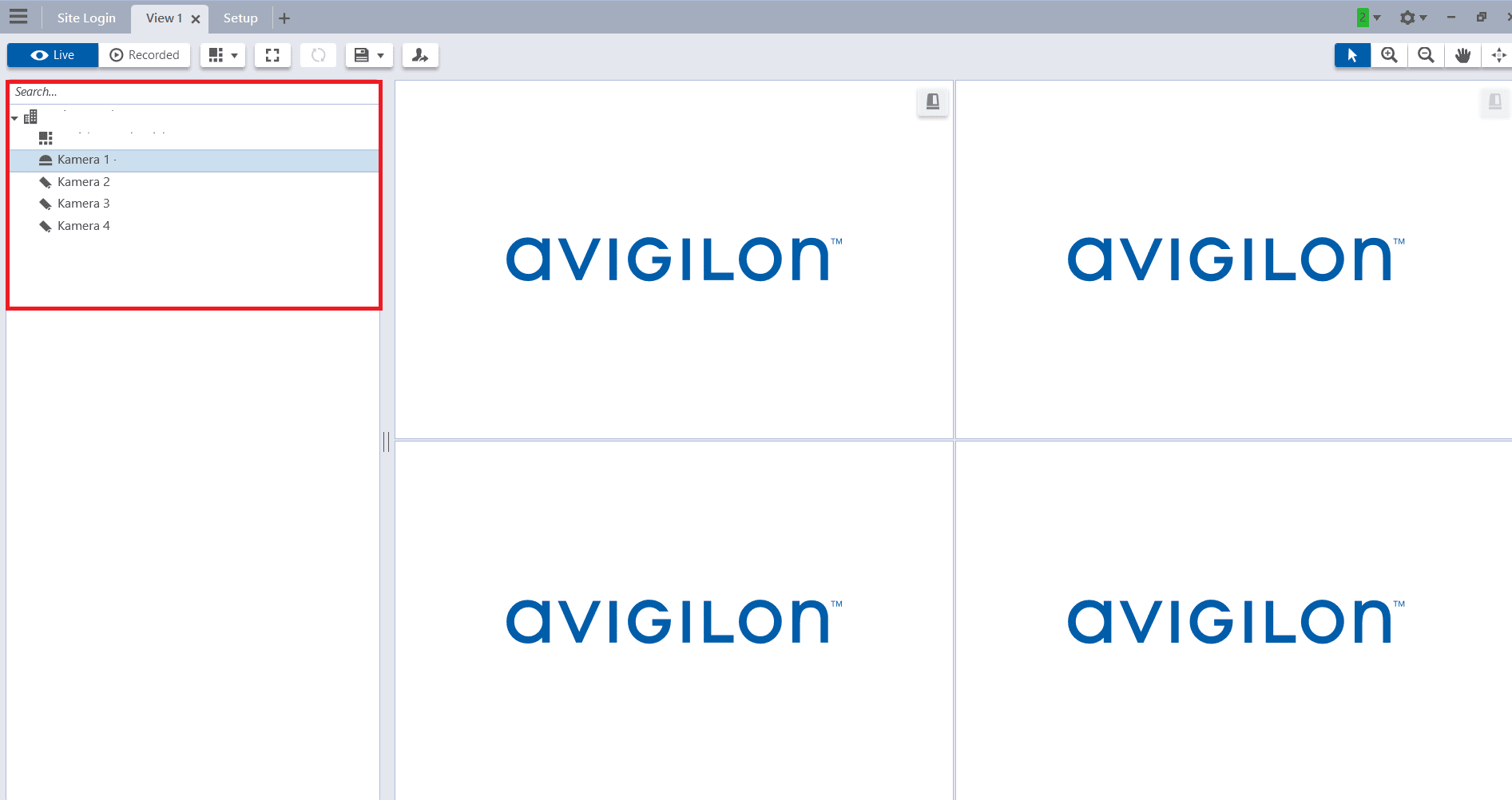 Avigilon ACC Client Login